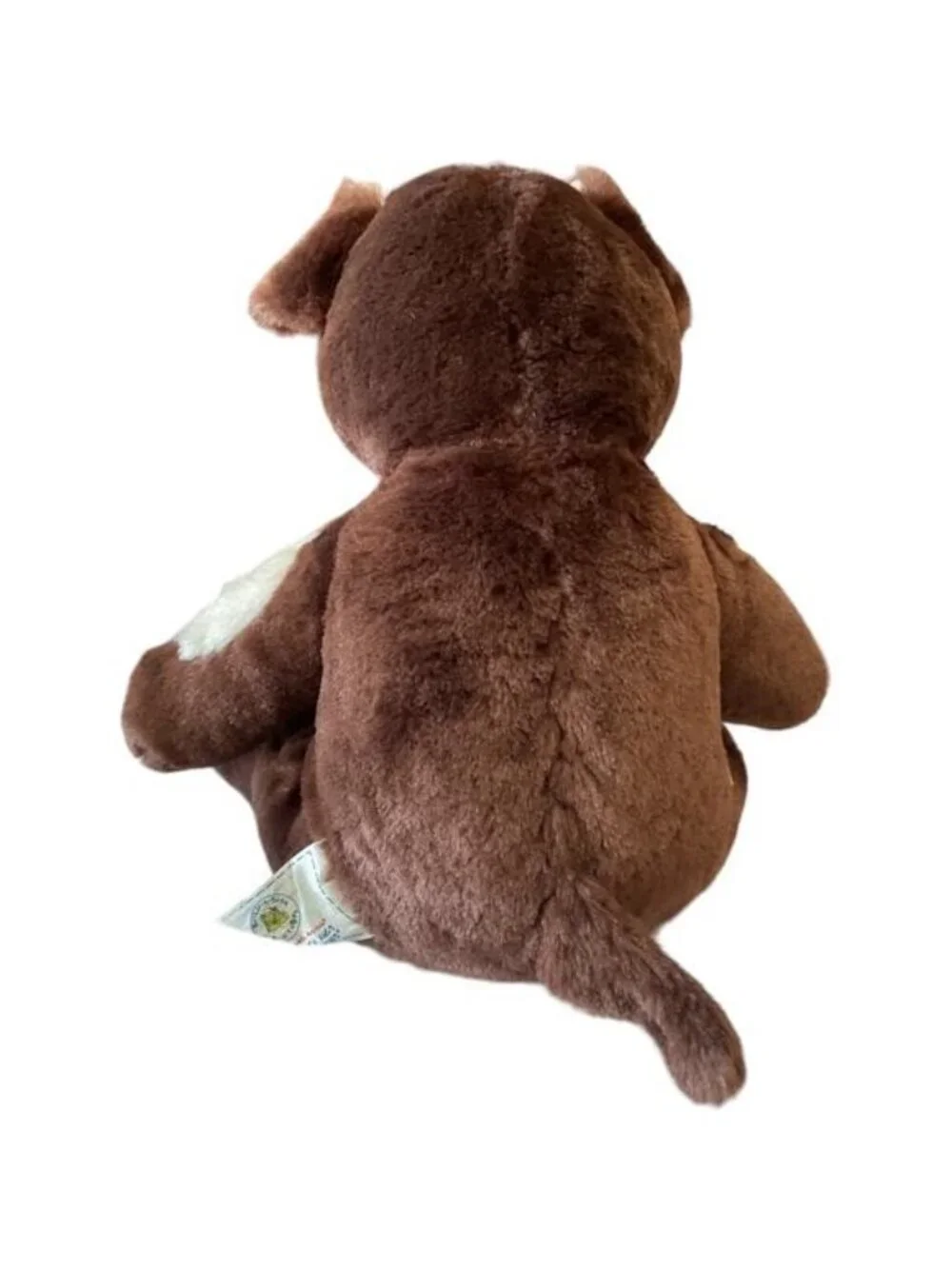 Build A Bear Lil Fudge Puppy Dog Plush Brown Cream Patch Eye Spot Retired BABW 1
